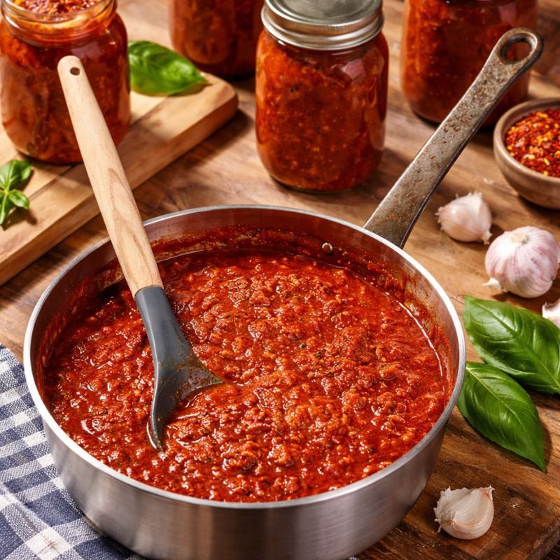 sauces Genevi&egrave;ve O&rsquo;Gleman d&eacute;voile une sauce &agrave; spag express&hellip; sans couteau