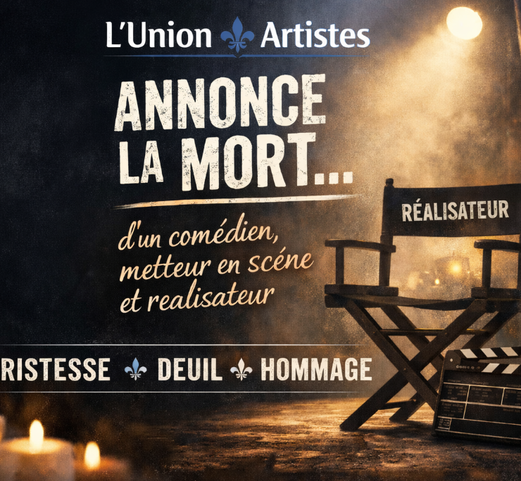 Capture decran 2026 02 06 094904 L&rsquo;Union des artistes annonce la mort d&rsquo;un com&eacute;dien marquant : le Qu&eacute;bec perd une figure de son histoire culturelle