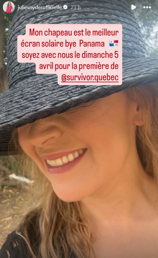 Capture decran 2026 02 17 112951 Loin du Qu&eacute;bec, Julie Snyder partage des photos ensoleill&eacute;es en plein tournage de Survivor Qu&eacute;bec