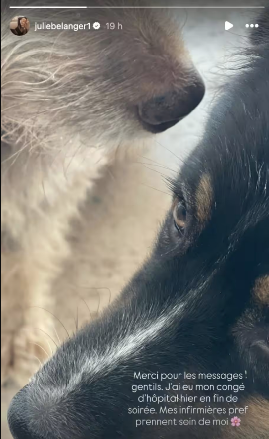 Julie Bélanger donne de ses nouvelles après un passage à l’hôpital 2 Julie Bélanger donne de ses nouvelles après un passage à l’hôpital Capture decran 2026 02 26 103547 Julie Bélanger donne de ses nouvelles après un passage à l’hôpital