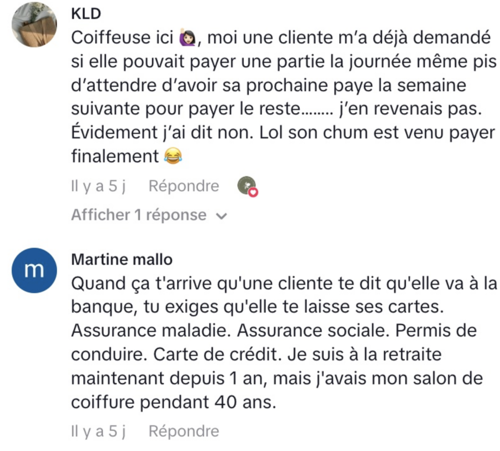 Capture le 2026 02 15 a 00.10.15 Cette coiffeuse dans une ville au Qu&eacute;bec n&rsquo;en revient pas de l&rsquo;audace de sa cliente envers elle !