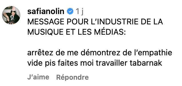 Capture decran le 2026 03 19 a 17.01.38 Sortie fracassante de Safia Nolin contre l&rsquo;industrie artistique