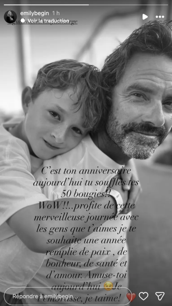 Capture le 2026 03 01 a 09.14.55 Pour les 50 ans de Guillaume Lemay-Thivierge, sa fille Charlie partage une rare photo