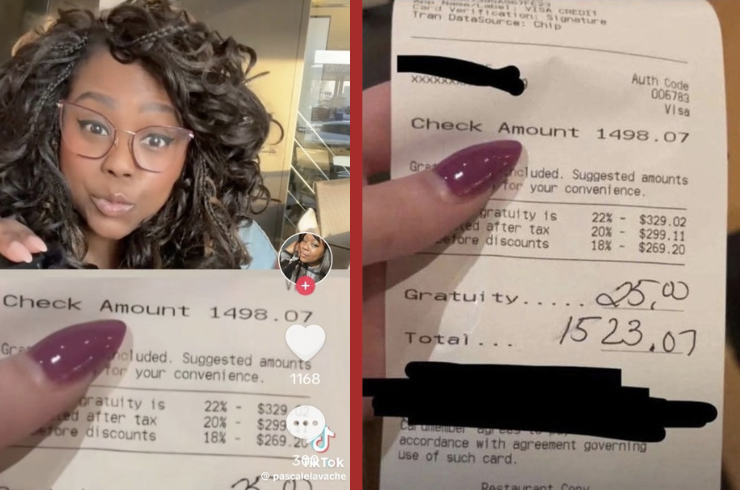 Capture le 2026 03 02 a 20.37.56 Elle laisse 25 $ de pourboire sur une facture de 1 500 $ et d&eacute;clenche un d&eacute;bat enflamm&eacute;