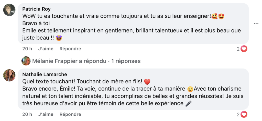Capture le 2026 03 18 a 10.39.24 La m&egrave;re d&rsquo;&Eacute;mile sort de l&rsquo;ombre apr&egrave;s son &eacute;limination qui fait &eacute;norm&eacute;ment r&eacute;agir