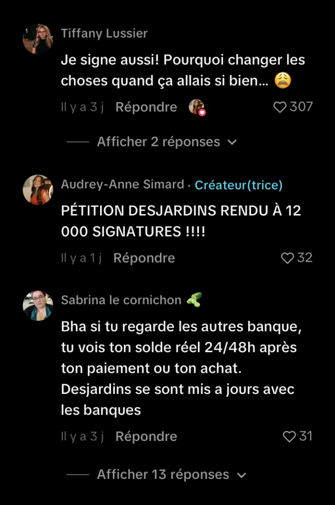 Après une vague de critiques, Desjardins recule : le changement d’AccèsD provoque plus de " 300 000 vues et réactions " 3 Après une vague de critiques, Desjardins recule : le changement d’AccèsD provoque plus de " 300 000 vues et réactions " Capture le 2026 03 26 a 08.01.38 Après une vague de critiques, Desjardins recule : le changement d’AccèsD provoque plus de " 300 000 vues et réactions "