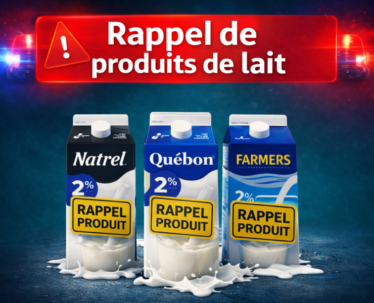 rappelp Rappel : des fragments de verre possibles dans du lait vendu au Qu&eacute;bec