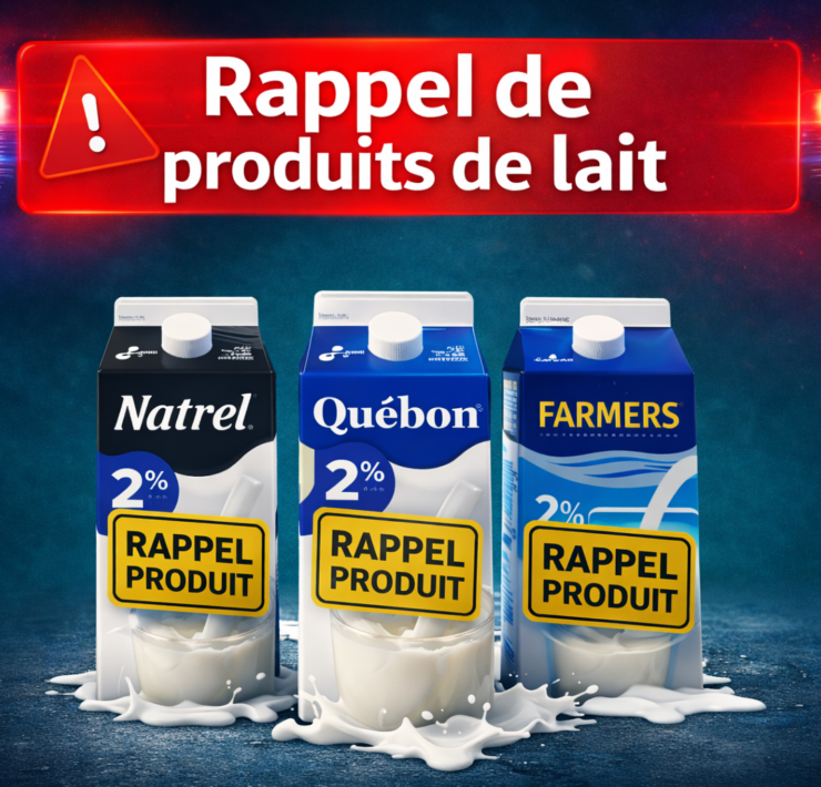 rappelp Rappel : des fragments de verre possibles dans du lait vendu au Qu&eacute;bec