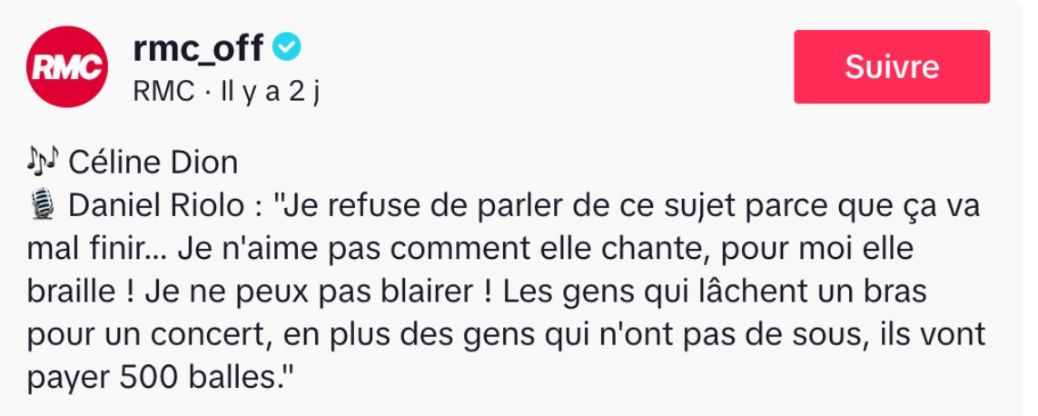 Capture decran 2026 04 09 161826 Il ne m&acirc;che pas ses mots sur C&eacute;line Dion&hellip; et &ccedil;a fait r&eacute;agir