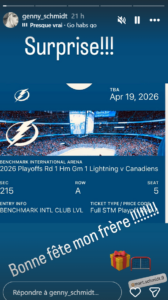 Capture decran 2026 04 20 071534 Genevi&egrave;ve Schmidt : un cadeau d&eacute;mesur&eacute; pour son fr&egrave;re et de nouveaux d&eacute;tails sur son chum !