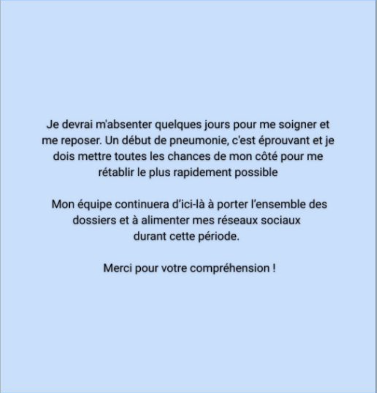 Capture decran le 2026 04 21 a 10.34.18 e1776782174680 Bruno Marchand s&rsquo;absente temporairement pour des raisons de sant&eacute;