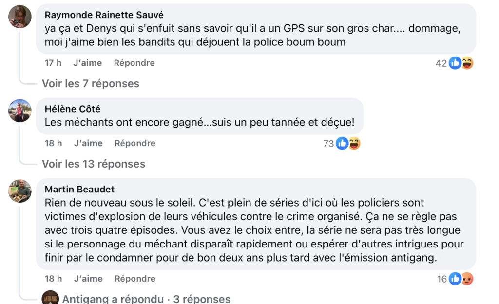 Capture le 2026 04 17 a 19.14.09 Finale explosive d'Antigang : La productrice Fabienne Larouche promet une vengeance impitoyable apr&egrave;s un crime sordide.