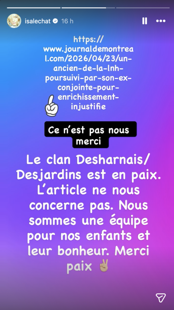 Capture le 2026 04 24 a 08.51.30 Isabelle Desjardins r&eacute;agit en urgence apr&egrave;s une rumeur qui explose au Qu&eacute;bec