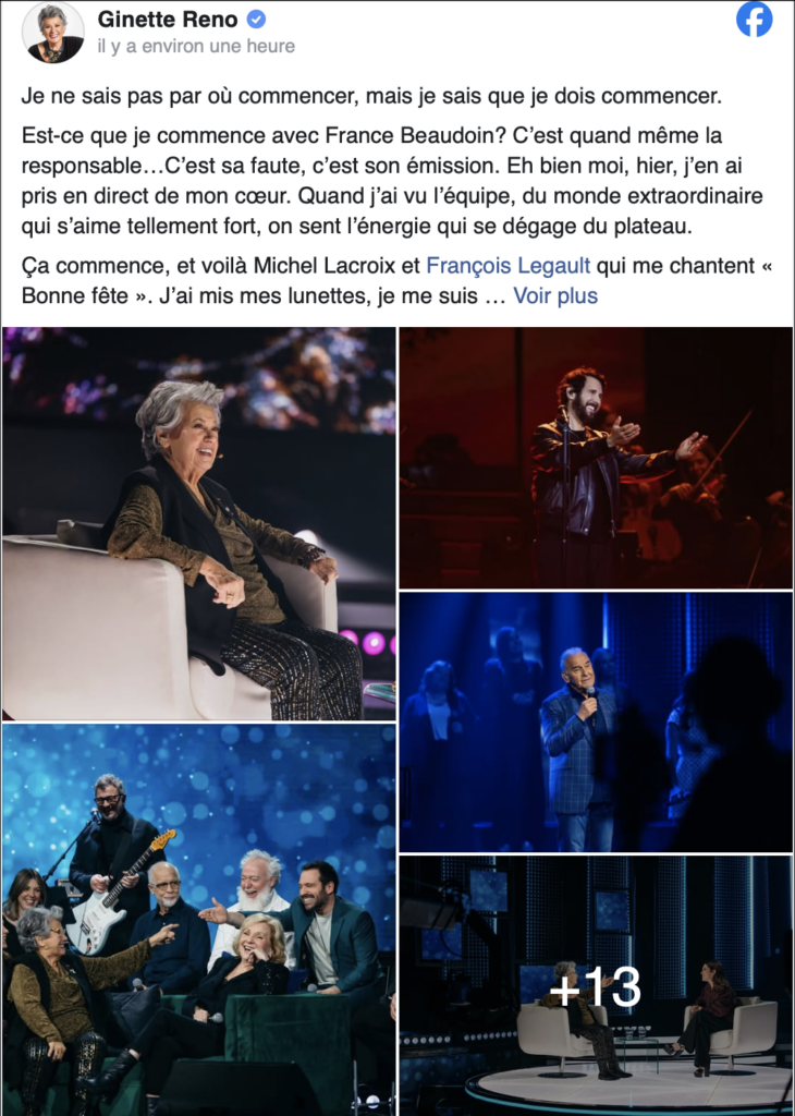 Capture le 2026 04 27 a 00.37.54 Ginette Reno profond&eacute;ment en larme apr&egrave;s son En direct de l&rsquo;univers les r&eacute;actions sont nombreuses (08 Photos )!