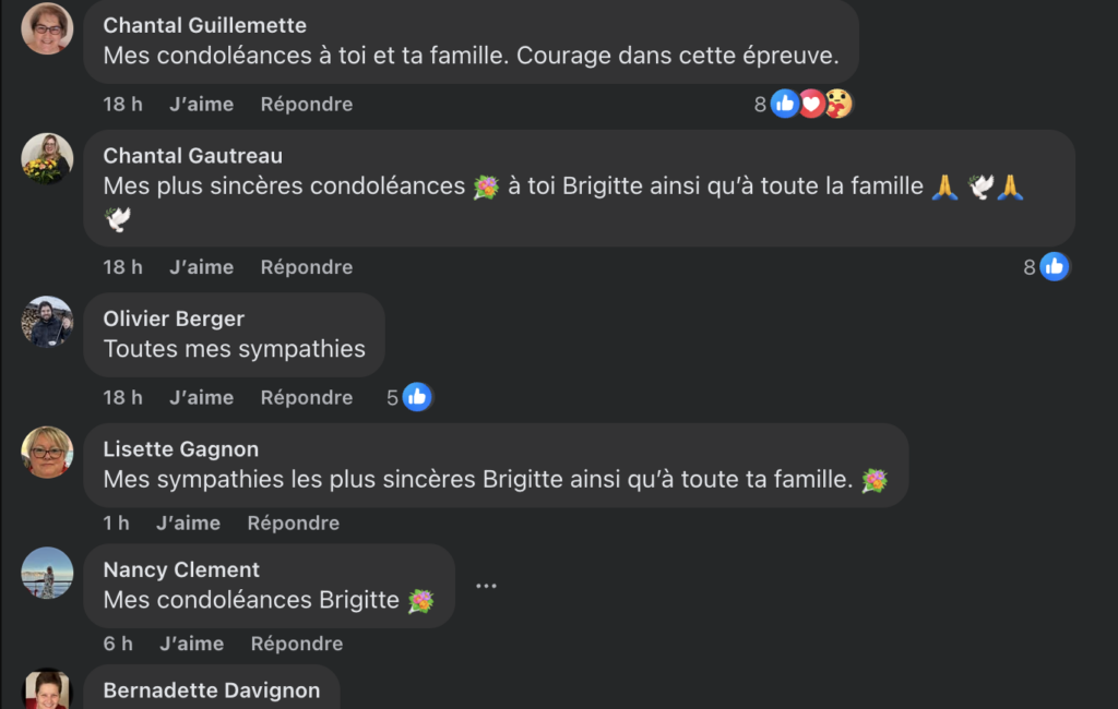 Capture le 2026 04 27 a 07.59.31 Brigitte Boisjoli traverse une &eacute;preuve profond&eacute;ment douloureuse, les messages en commentaires sont remplis d'&eacute;motions