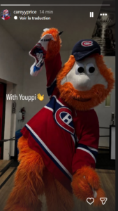 Capture decran 2026 05 01 123223 Carey Price enflamme le match num&eacute;ro 6 : D&eacute;couvrez qui est l'invit&eacute; myst&egrave;re &agrave; ses c&ocirc;t&eacute;s !