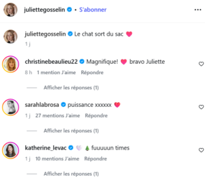 Capture decran 2026 05 07 170311 La com&eacute;dienne Juliette Gosselin fait une annonce qui bouleverse ses fans : elle est enceinte