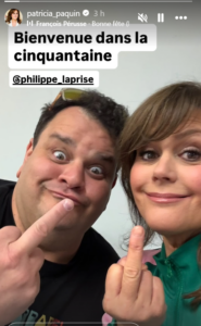Capture decran 2026 05 12 104612 Cette photo de Philippe Laprise avec Patricia Paquin a tout de suite fait r&eacute;agir pour ses 50 ans!