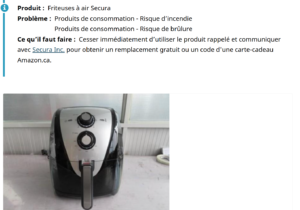 Santé Canada : Un rappel urgent qui pourrait concerner des milliers de cuisines québécoises 2 Santé Canada : Un rappel urgent qui pourrait concerner des milliers de cuisines québécoises Capture decran 2026 05 23 155627 Santé Canada : Un rappel urgent qui pourrait concerner des milliers de cuisines québécoises