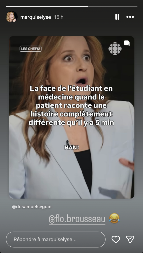 Capture le 2026 05 08 a 14.06.50 &Eacute;lyse Marquis r&eacute;agit &agrave; une hilarante photo d'elle qui circule sur le web et les r&eacute;actions sont nombreuses