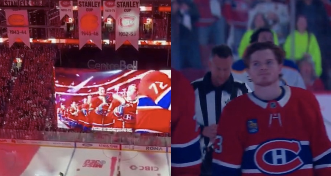 Capture le 2026 05 11 a 12.37.58 Voyez la vid&eacute;o de l&rsquo;hymne national un &eacute;l&eacute;ment lors de la c&eacute;r&eacute;monie donne des frissons &agrave; tout le Qu&eacute;bec