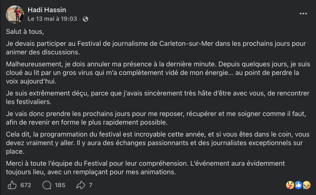 Frappé par un dur virus, le chef d’antenne Hadi Hassin fait une annonce importante 5 Frappé par un dur virus, le chef d’antenne Hadi Hassin fait une annonce importante Capture le 2026 05 19 a 19.21.03 Frappé par un dur virus, le chef d’antenne Hadi Hassin fait une annonce importante