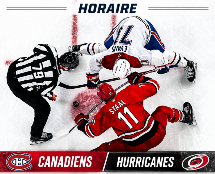 HORAIRE e1779292031627 Canadiens vs Hurricanes : l&rsquo;horaire complet est sorti