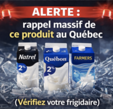 Capture le 2026 06 25 a 09.51.38 ALERTE : Rappel massif de marques Natrel, Qu&eacute;bon et Farmers au Qu&eacute;bec ( Du verre dans votre lait ? )