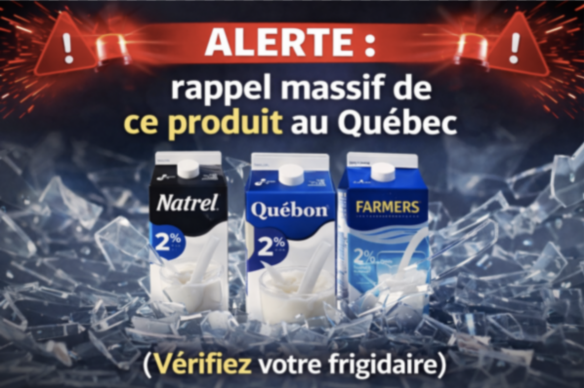 Capture le 2026 06 25 a 09.51.38 ALERTE : Rappel massif de marques Natrel, Qu&eacute;bon et Farmers au Qu&eacute;bec ( Du verre dans votre lait ? )