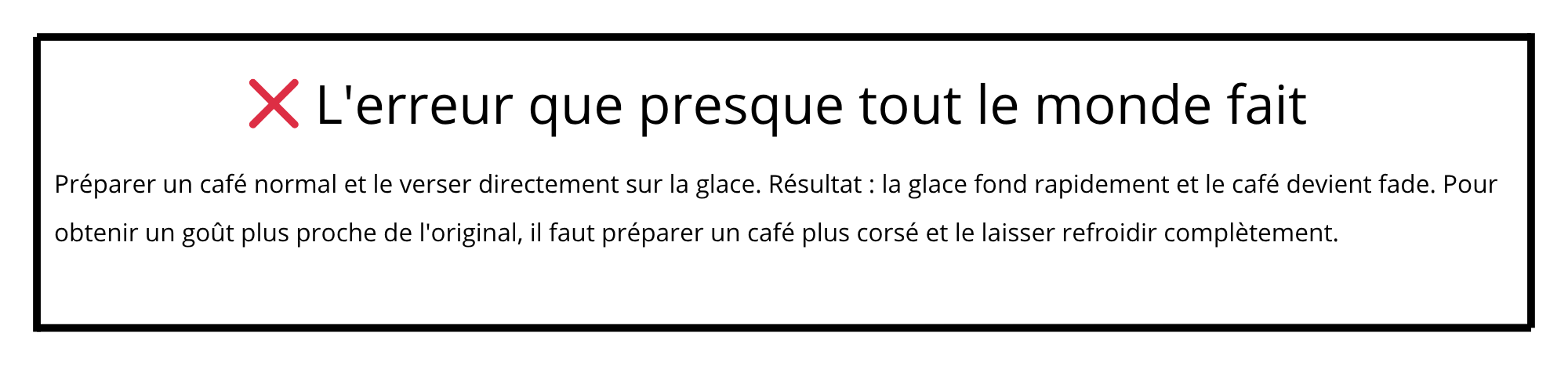 J'ai essayé 5 recettes de café glacé Tim Hortons maison et voici celle qui goûte le plus l'original 2 J'ai essayé 5 recettes de café glacé Tim Hortons maison et voici celle qui goûte le plus l'original Preparer un cafe normal et le verser directement sur la glace. Resultat la glace fond rapidement et le cafe devient fade. Pour obtenir un gout plus proche de loriginal il faut preparer un cafe J'ai essayé 5 recettes de café glacé Tim Hortons maison et voici celle qui goûte le plus l'original