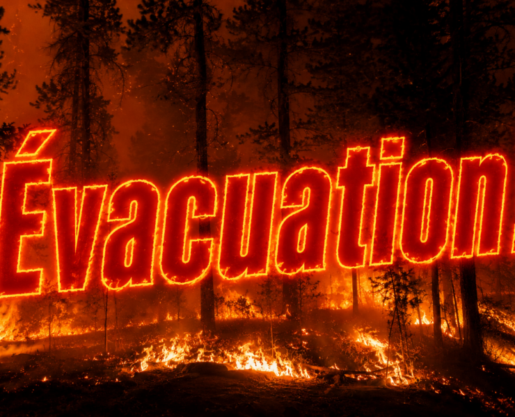 evacuation Un important feu de for&ecirc;t force des &eacute;vacuations