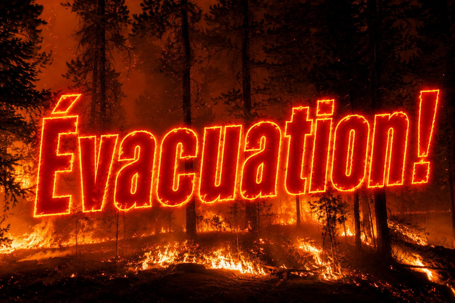 Un important feu de forêt force des évacuations 1 Un important feu de forêt force des évacuations evacuation Un important feu de forêt force des évacuations