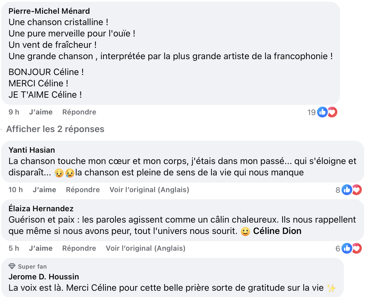 Céline Dion lance une nouvelle chanson et enflamme les réseaux sociaux 3 Céline Dion lance une nouvelle chanson et enflamme les réseaux sociaux Capture decran le 2026 07 03 a 11.42.36 Céline Dion lance une nouvelle chanson et enflamme les réseaux sociaux