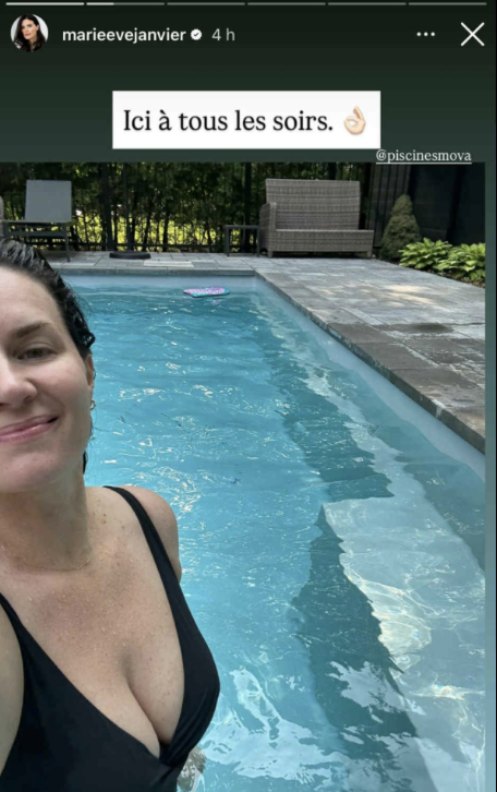 Capture le 2026 07 11 a 09.46.58 C'est l'&eacute;t&eacute; : Marie-&Egrave;ve Janvier rayonne en bikini dans sa piscine partage des photos