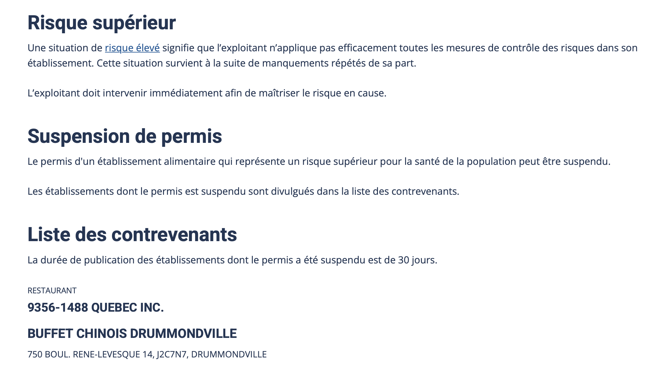 Un buffet chinois voit son permis suspendu après 8 250 $ d’amendes 2 Un buffet chinois voit son permis suspendu après 8 250 $ d’amendes Capture decran le 2026 09 29 a 13.46.19 Un buffet chinois voit son permis suspendu après 8 250 $ d’amendes