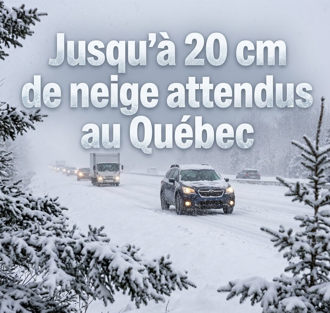 Jusqu’à 20 cm de neige attendus au Québec, plusieurs secteurs à surveiller 1 Jusqu’à 20 cm de neige attendus au Québec, plusieurs secteurs à surveiller 20cm Jusqu’à 20 cm de neige attendus au Québec, plusieurs secteurs à surveiller