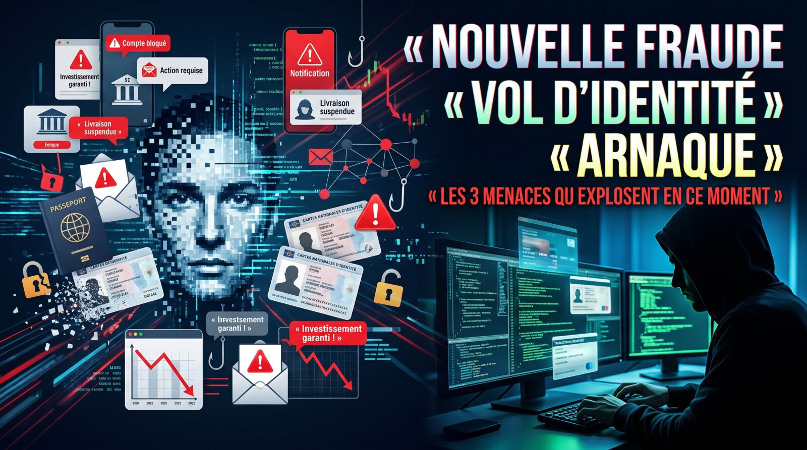 Gemini Generated Image 1a8vth1a8vth1a8v On vous cible : fraude, vol d&rsquo;identit&eacute;, fausses offres&hellip; les 3 menaces qui explosent