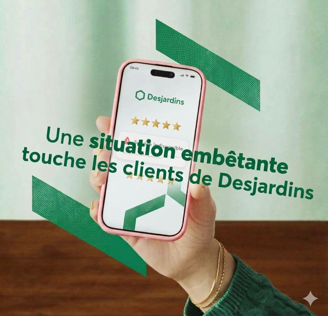 desjardins 1 Attention si vous &ecirc;tes membre de Desjardins : des paiements tardent &agrave; appara&icirc;tre
