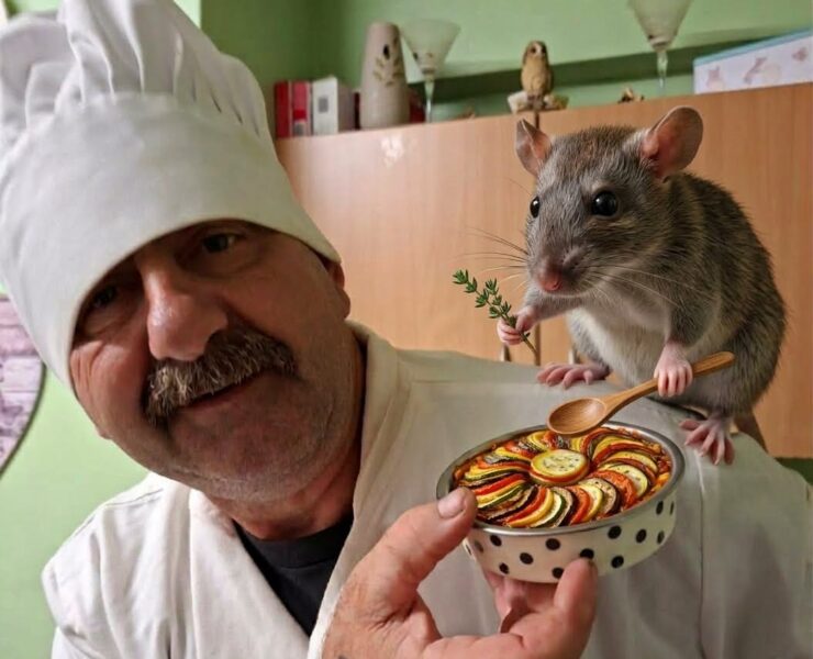 ratatouille Un homme cuisine avec son rat g&eacute;ant&hellip; et &ccedil;a rappelle Ratatouille